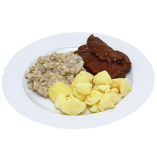 Sucadelap (r) Vleesjus Witlof a la creme Aardappelen gekookt(natrium zoutarm)
